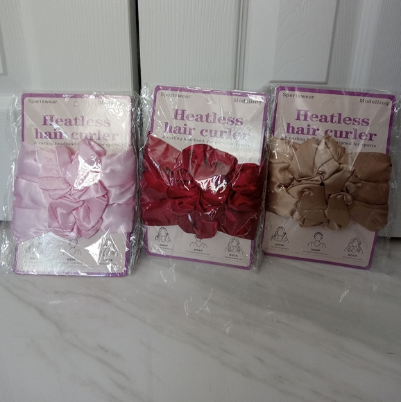 Heatless Hair Curlers Satin Feel With Scrunchi New - Picture 2 of 4